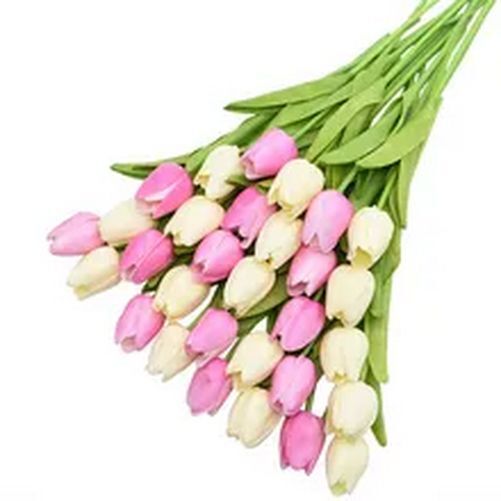 5/10pcs 3.5cm Artificial Tulip Flowers Plant Bouquet For Home And Hotel Display
