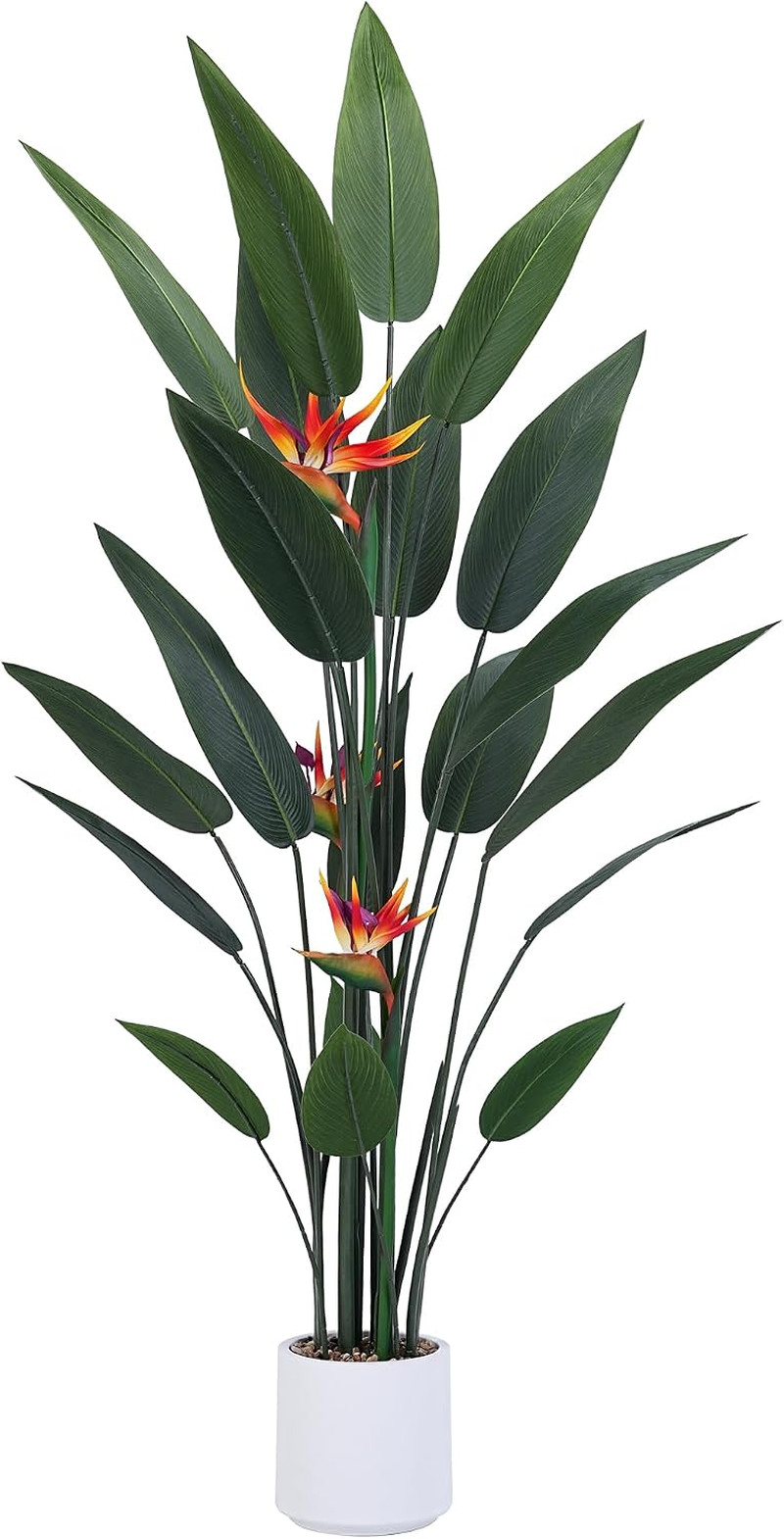 Artificial Bird of Paradise Plant 60In(5Ft) Tall Fake Banana Leaf Plant for Indo