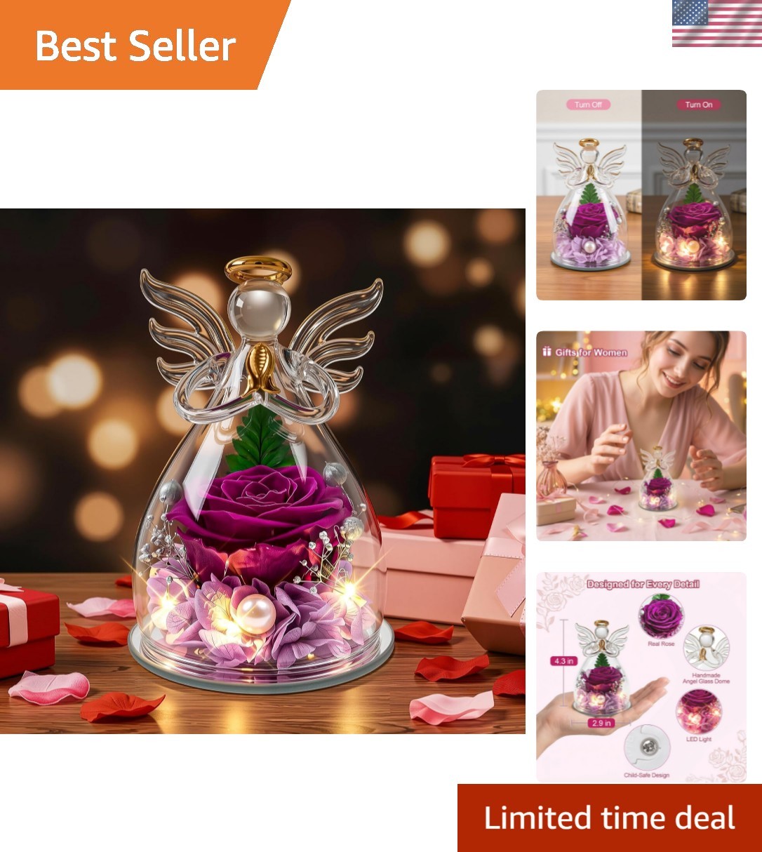 Preserved Rose Birthday Gifts for Mom Women, Forever Fresh Flowers for Delive…