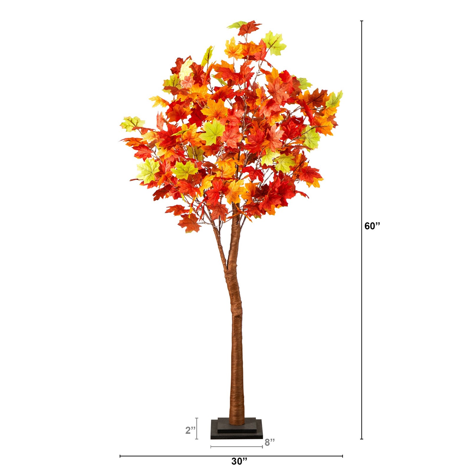 Nearly Natural 5ft Pre-Lit Shades of Autumn Maple Fall Tree w/270 Warm White LED