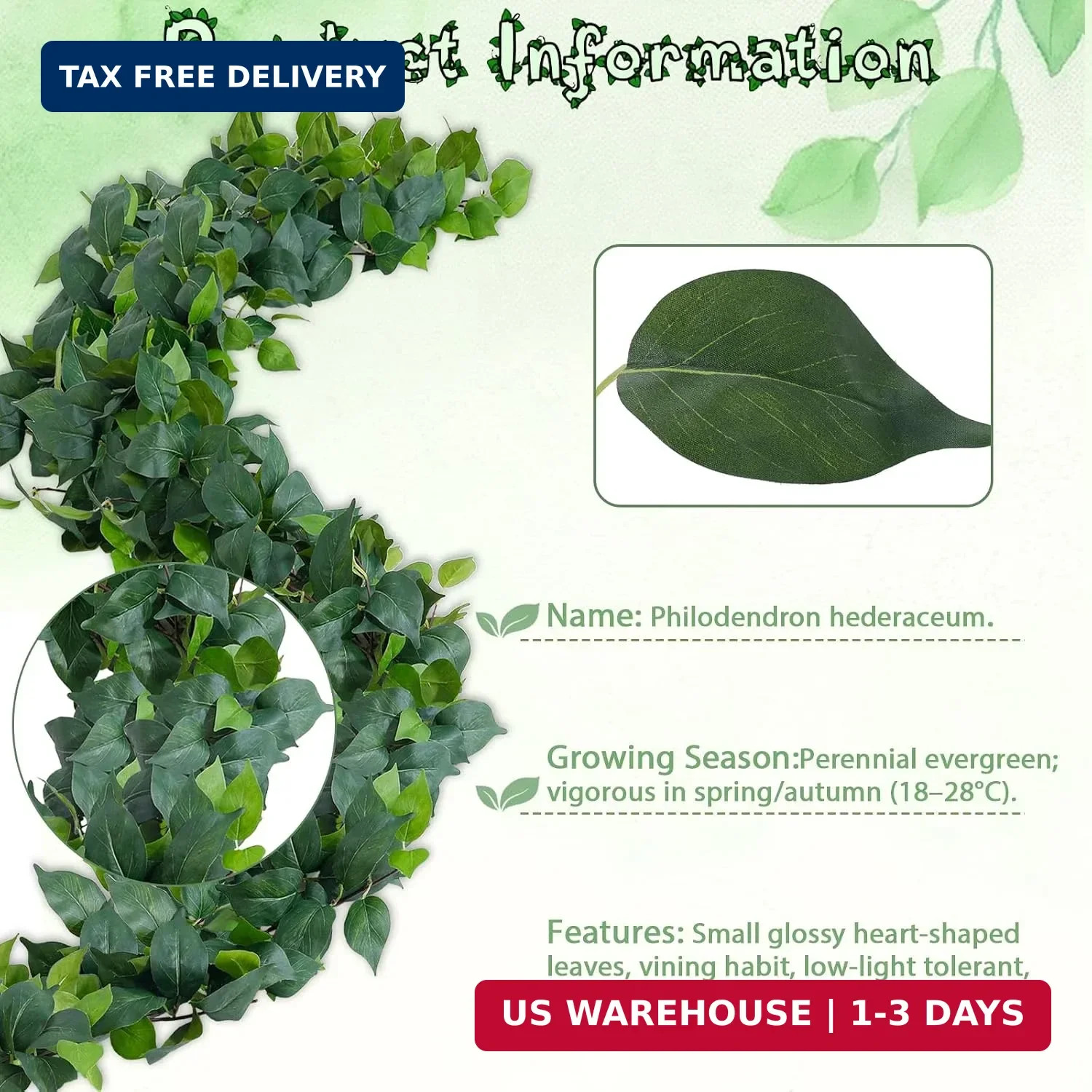 4Pack Total 24FT Green Fake Vines Ivy Leaves Vines for Bedroom Greenery Garland