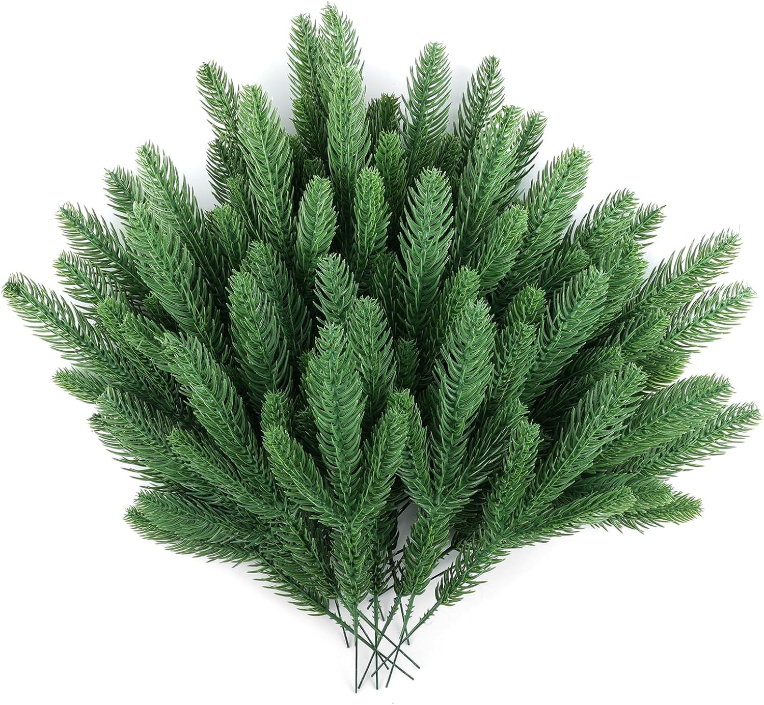 50 Pcs Artificial Pine Branches Christmas Greenery Plants Pine Needles DIY Cedar