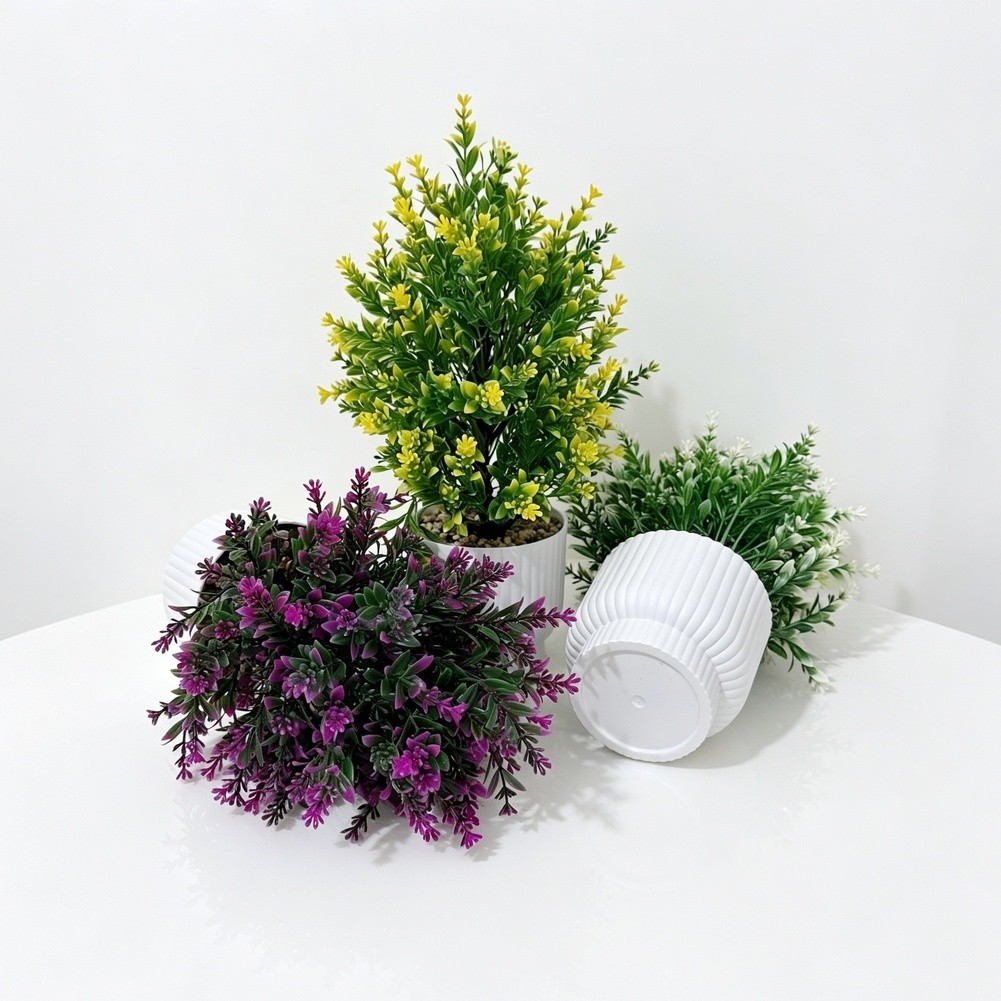 Artificial Bonsai for Home Decor Nordic Style 30cm Potted Lavender Foliage