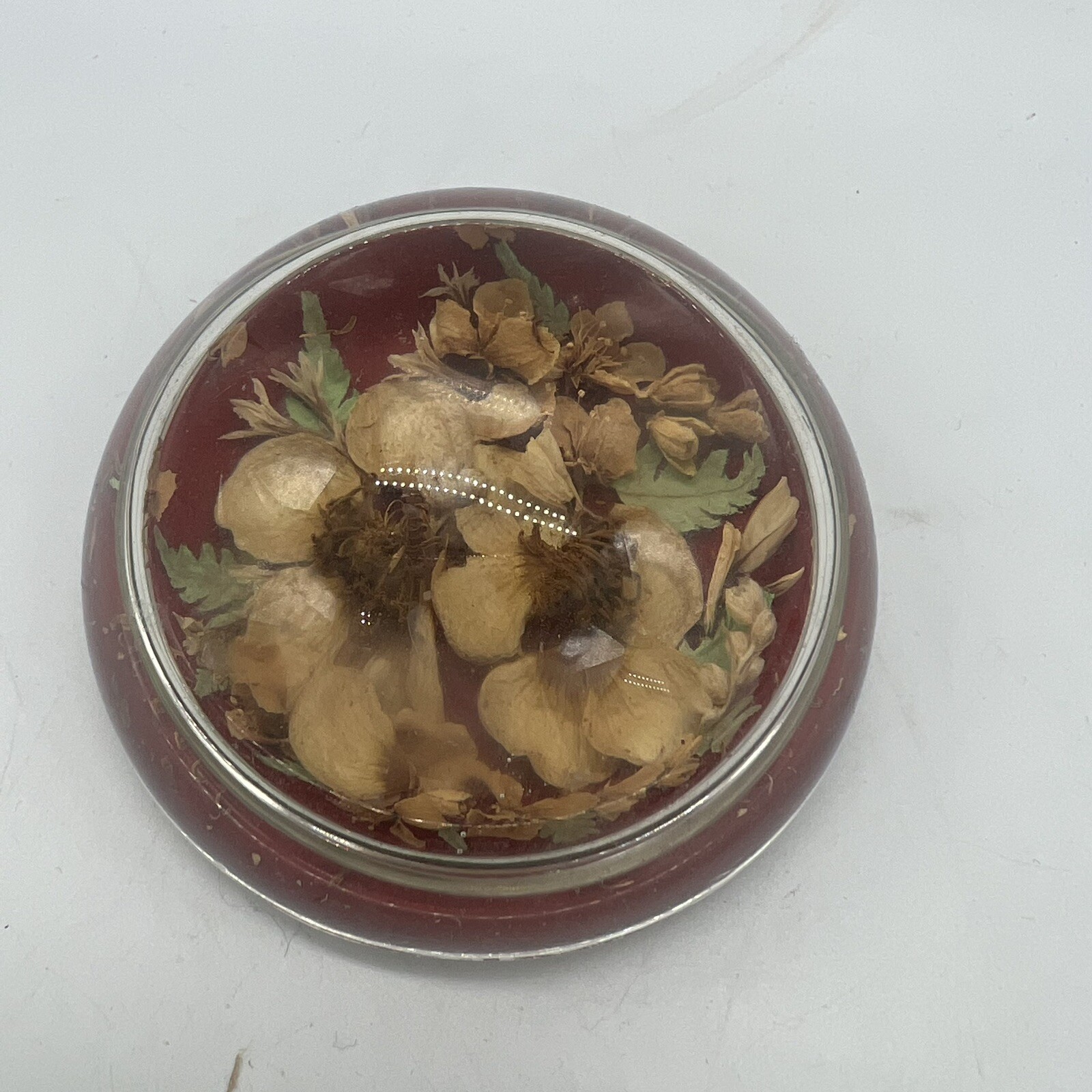 Dried Flowers Vintage Paperweight Home Decor