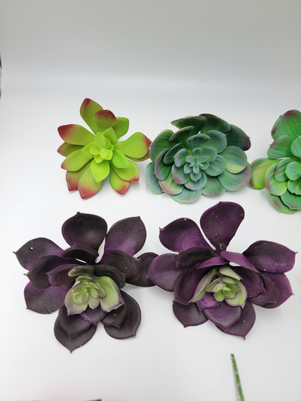 Lot of 21 Artificial Realistic Faux Succulent Plants Green Purple Red Orange