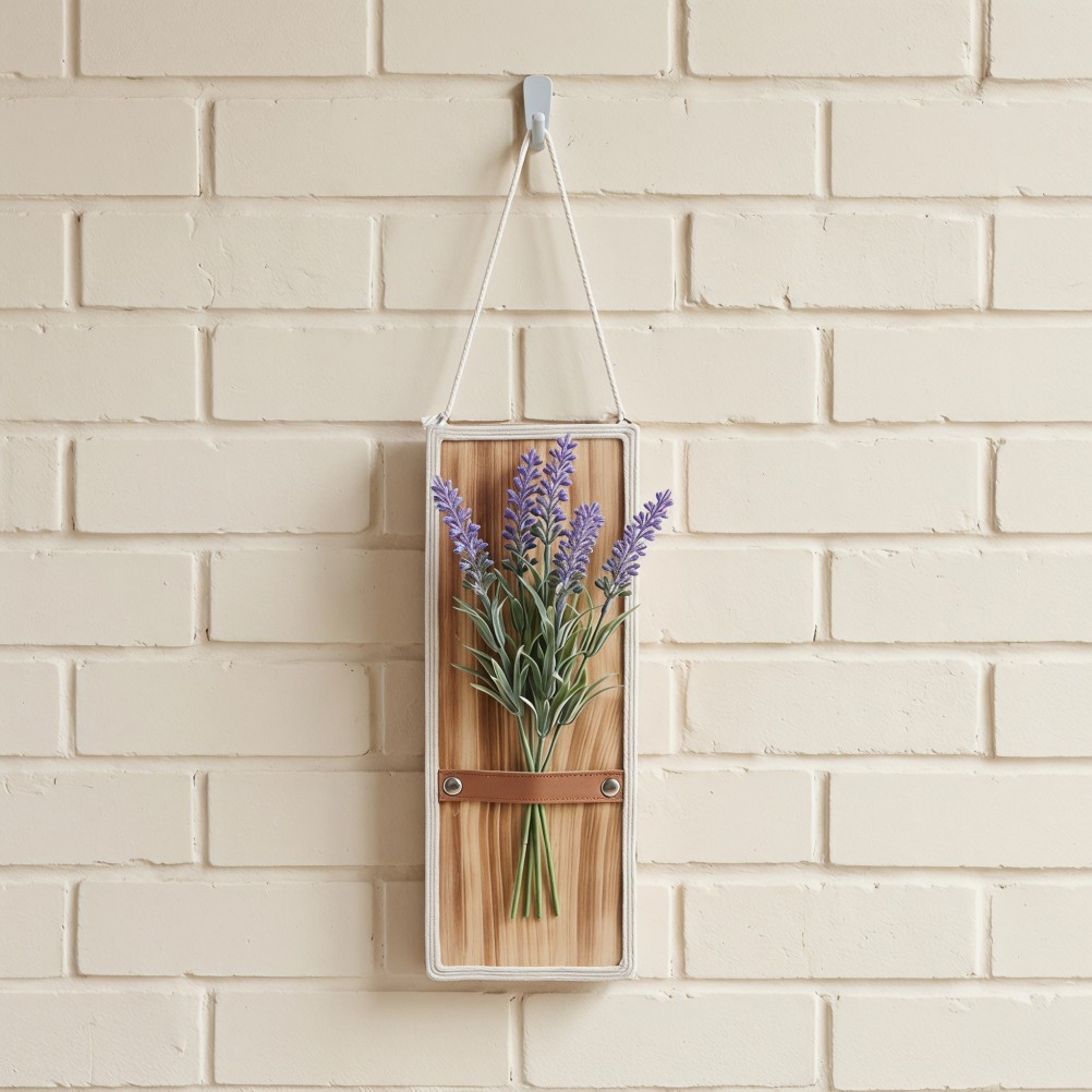 Wooden Flower Wall Decor, Rustic Wall Hanging Plaques for Artificial Flowers,