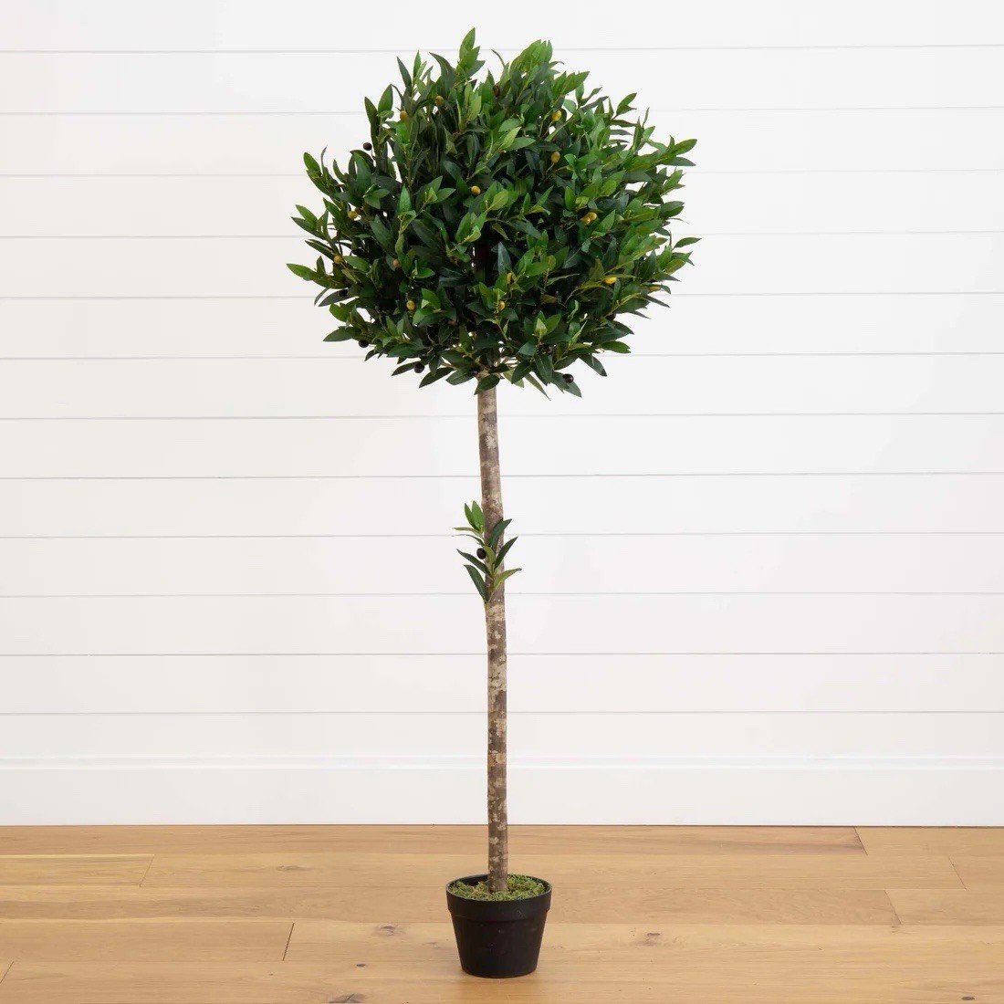 58” UV Artificial Olive Topiary Tree Round Green Foliage Home Decor