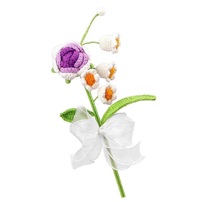 Charm Handcrafted Crochet Floral Bundles In Multiple Color For Home Styling