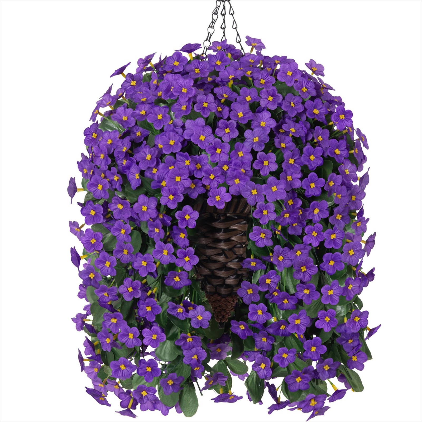 Artificial Fake Outdoor Hanging Flowers Plants Basket For Outside Porch Decorati
