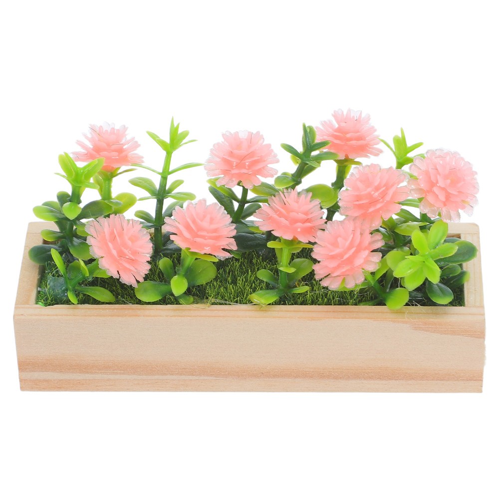 Miniature Flower Bed Simulation Floral Arrangement Box DIY Potted Planter for