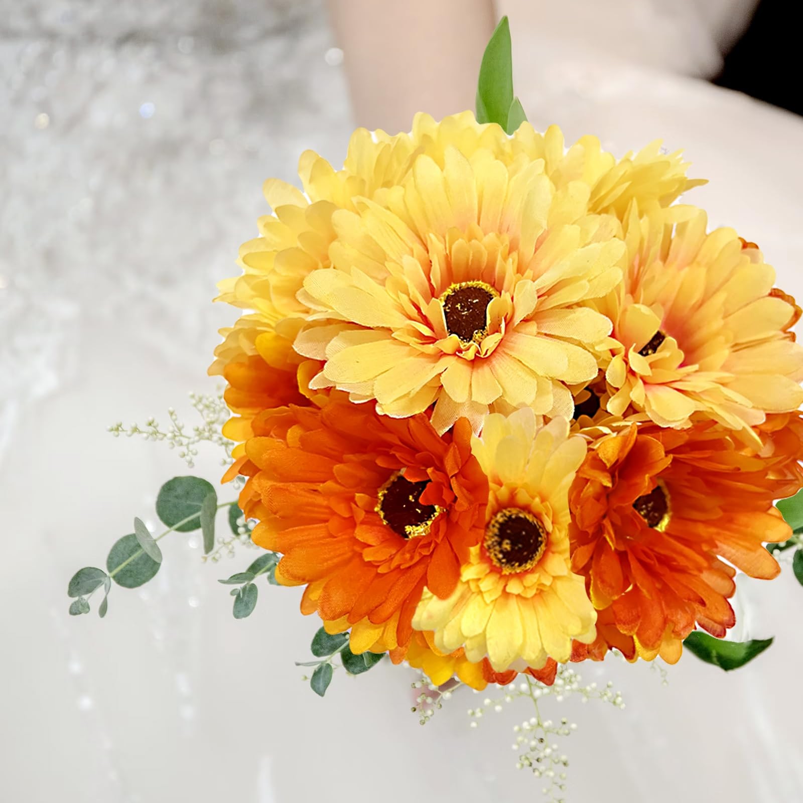 20PCS Artificial Daisies Flowers, 4 Bundles Silk Gerbera Daisies Flowers for …