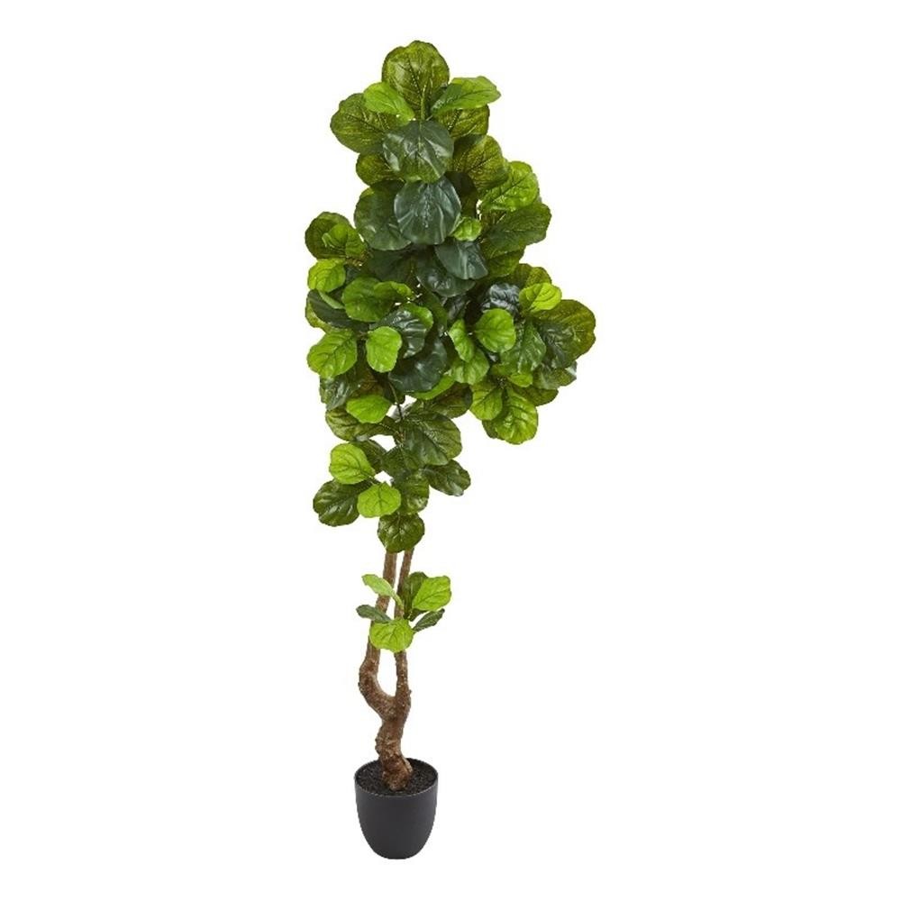 Nearly Natural 78″ Fiddle Leaf Artificial Tree (Real Touch) in Green