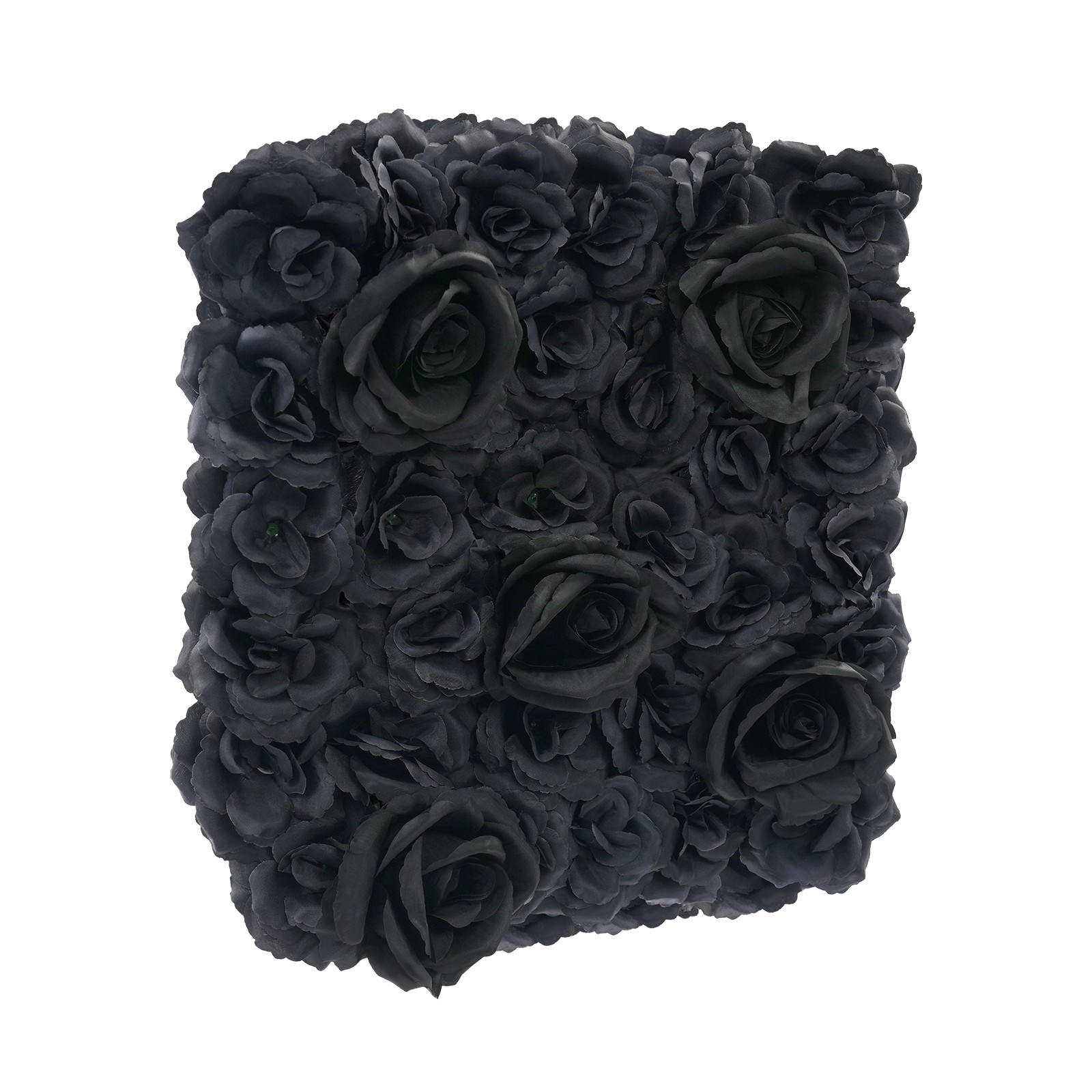 Gothic Style Black Rose Flower Wall Panels Artificial Floral Wedding Decor 12PCS