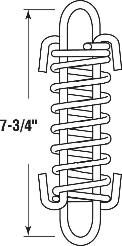 Versatile Nickel-Plated Porch Spring – 1-9/16″ x 7-3/4″ with Strong Spring Steel