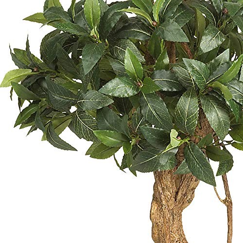 5233 Sweet Bay Double Ball Topiary Silk Tree, 4-Feet, Green,49.5″ x 9″ x 9″