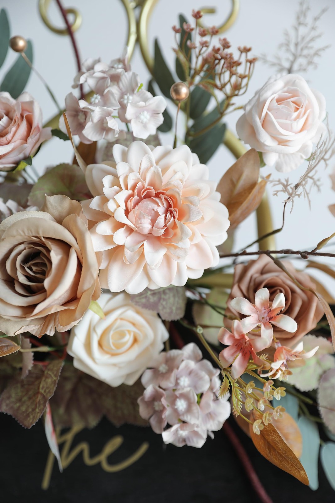 Artificial Flowers Combo Set Fake Flower Leaf Box with Stems for DIY Wedding …