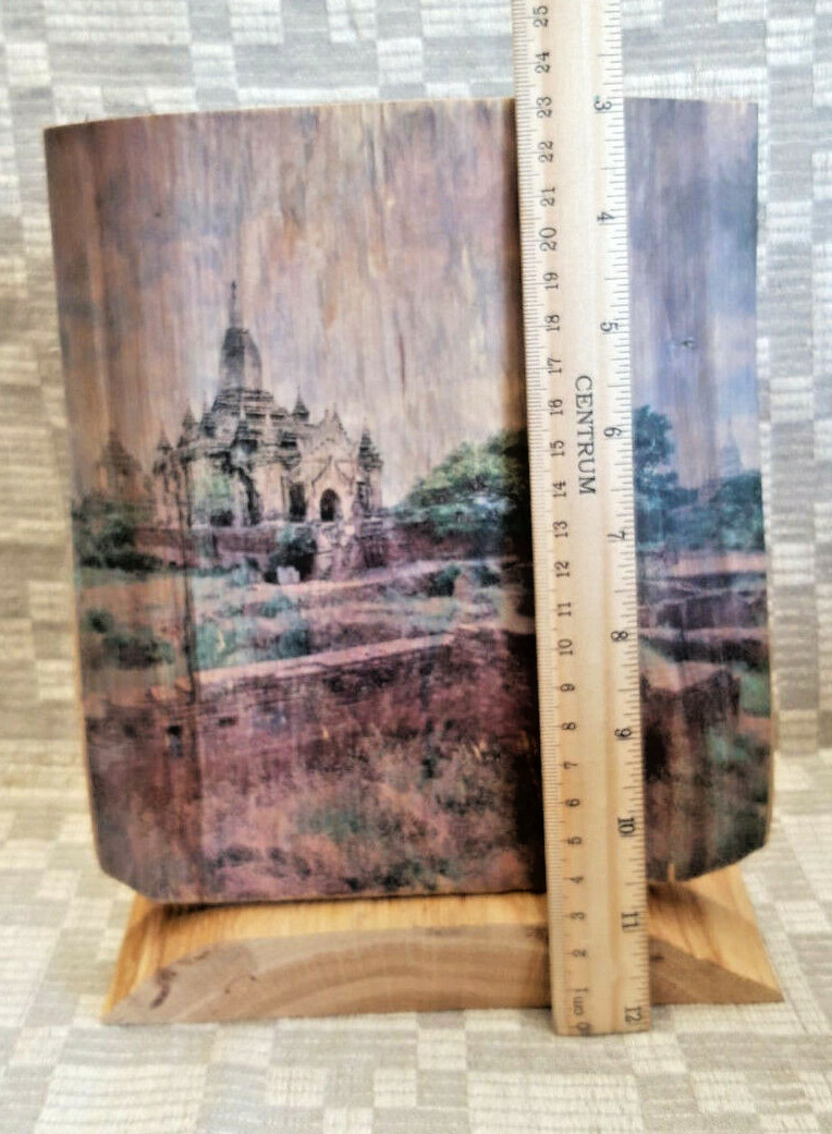 Table decor picture on wood from Heinrich.Ch handmade 1 piece.