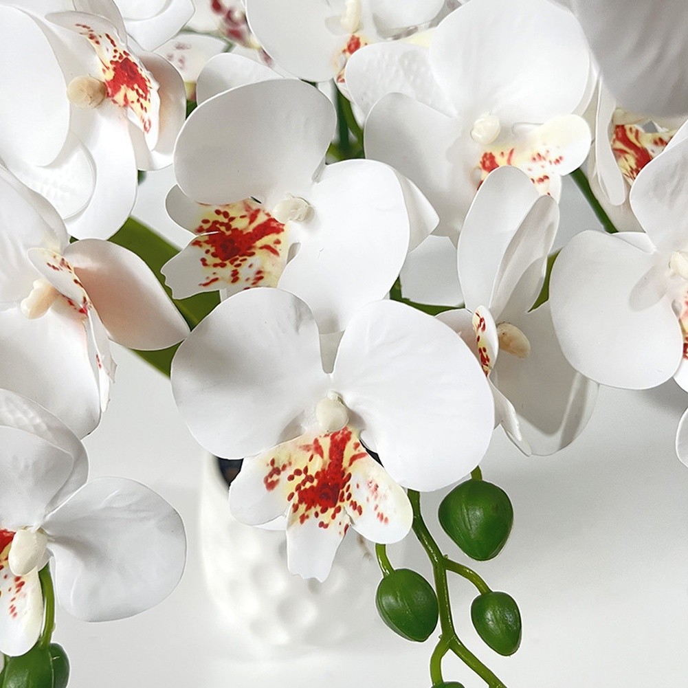 45cm Tall Faux Phalaenopsis Orchid with 36 Blooms for Decorative Display