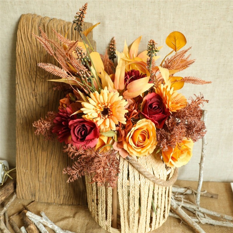 Artificial Plants Simulation Flowers for Fall Autumn Thanksgiving Day Home Decor