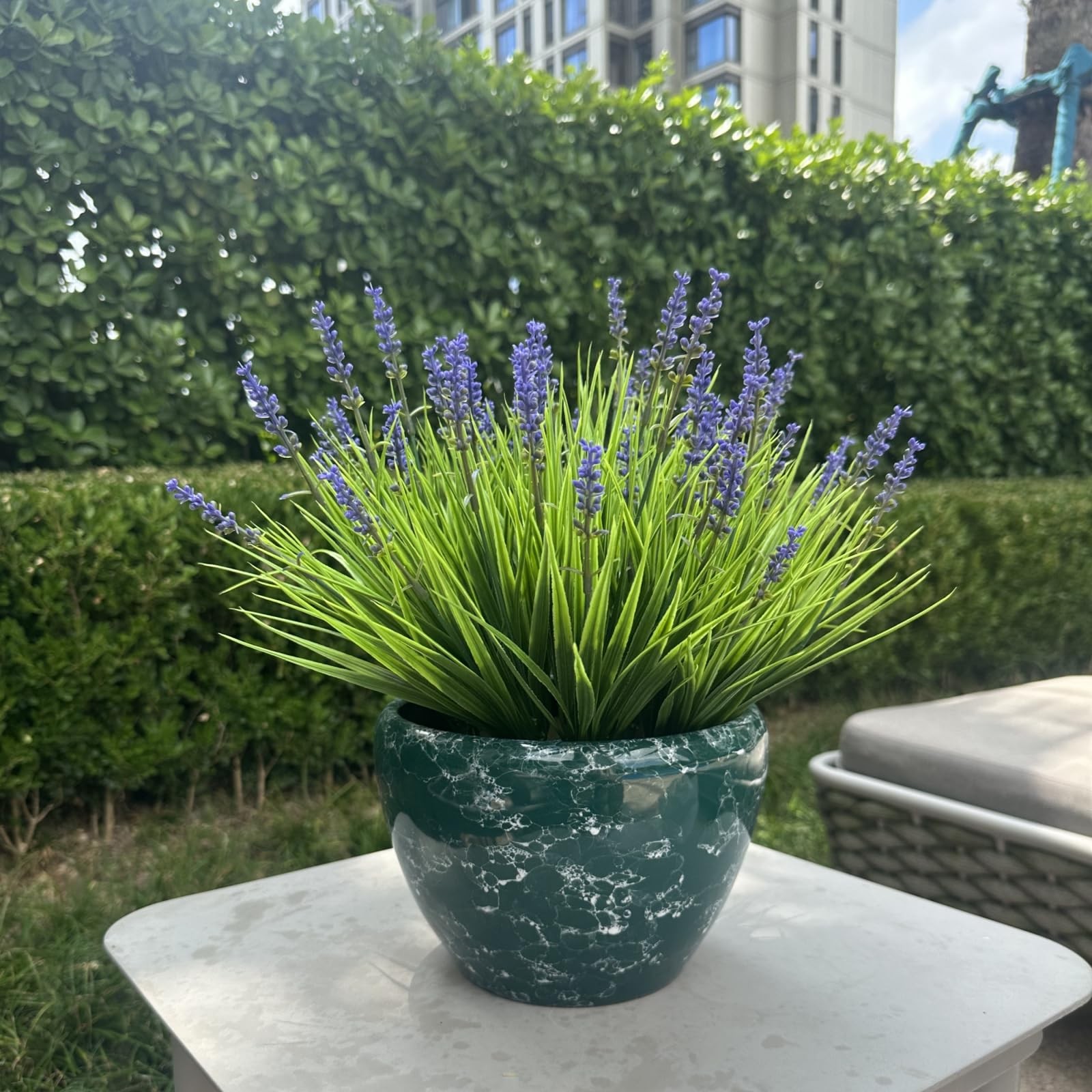Best alyptus Artificial Flowers for Outdoors 24 Bundles Fake Monkey Grass Plants