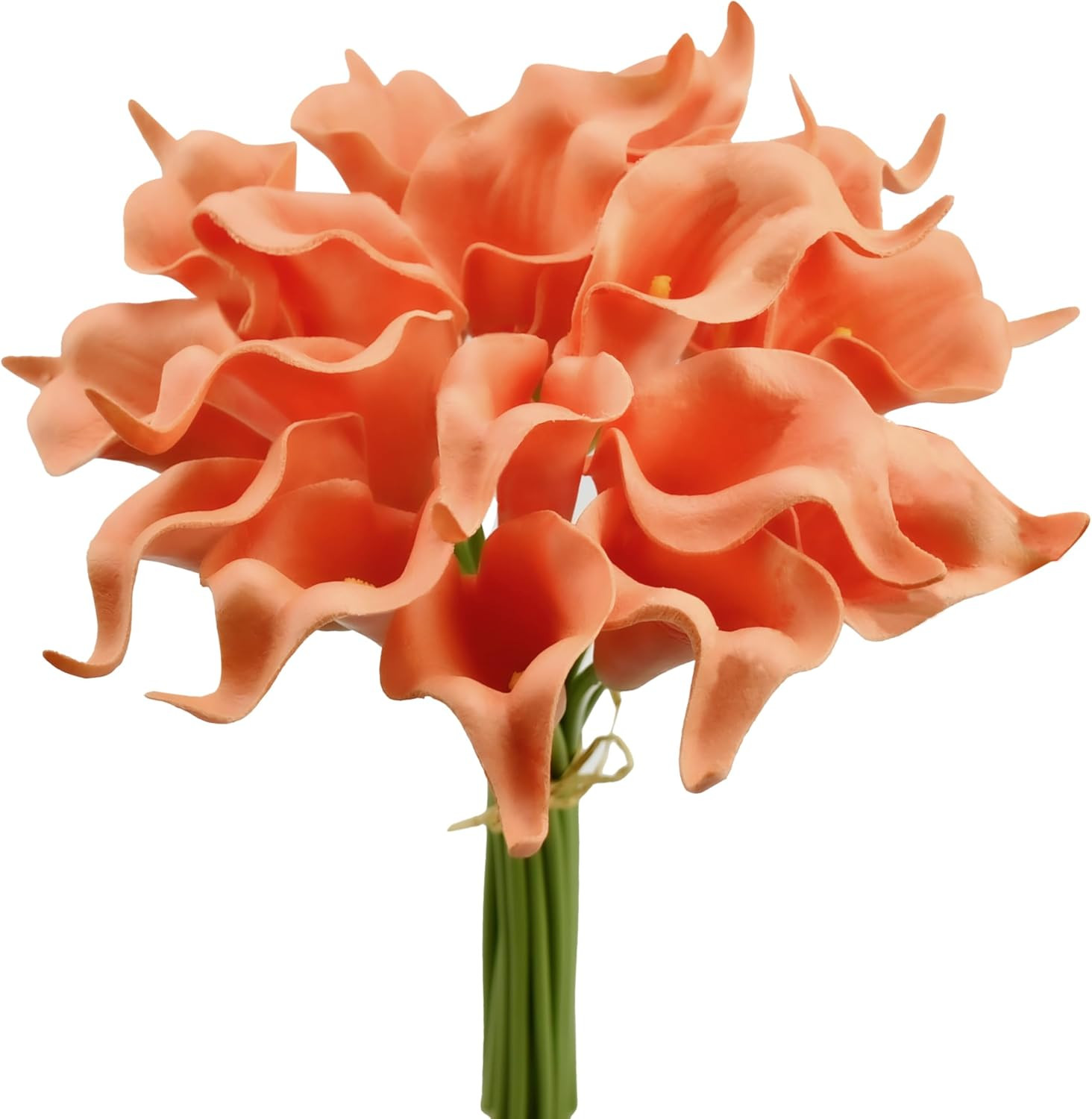 20Pcs White Calla Lily Artificial Flowers | 13.5 Inch PU Realistic Bouquet for V