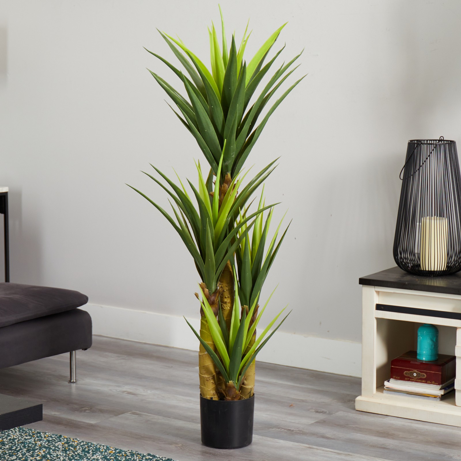 Nearly Natural 4.5ft Dracaena Plant in Green