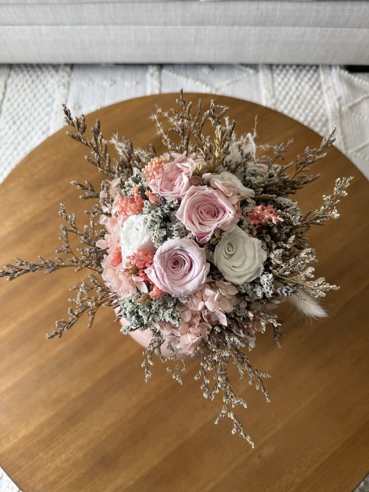 Preserved Flowers Bucket, Bridal Bucket, Preserved Flowers Gift