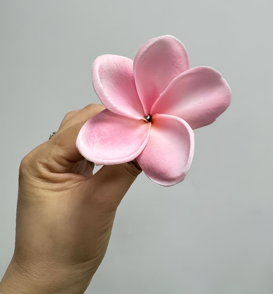 10 pcs Artificial Plumeria Flowers -1.5inch Stems & 3inch Real Touch Lifelike…