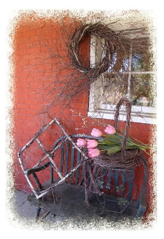 12” Birch Twig Wreath Made To Order Primitive Cottage Core Farmhouse