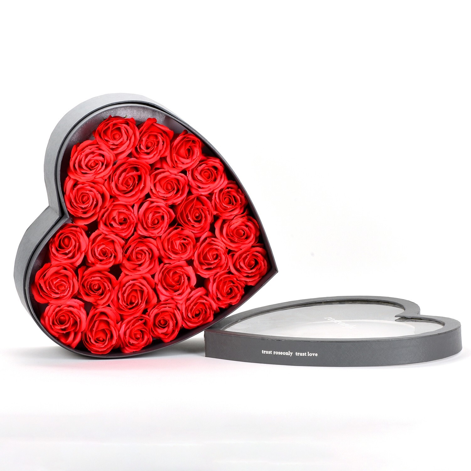Valentine’s Day Gift Girlfriend Wife Rose Soap Flower Heart Shaped Box Love