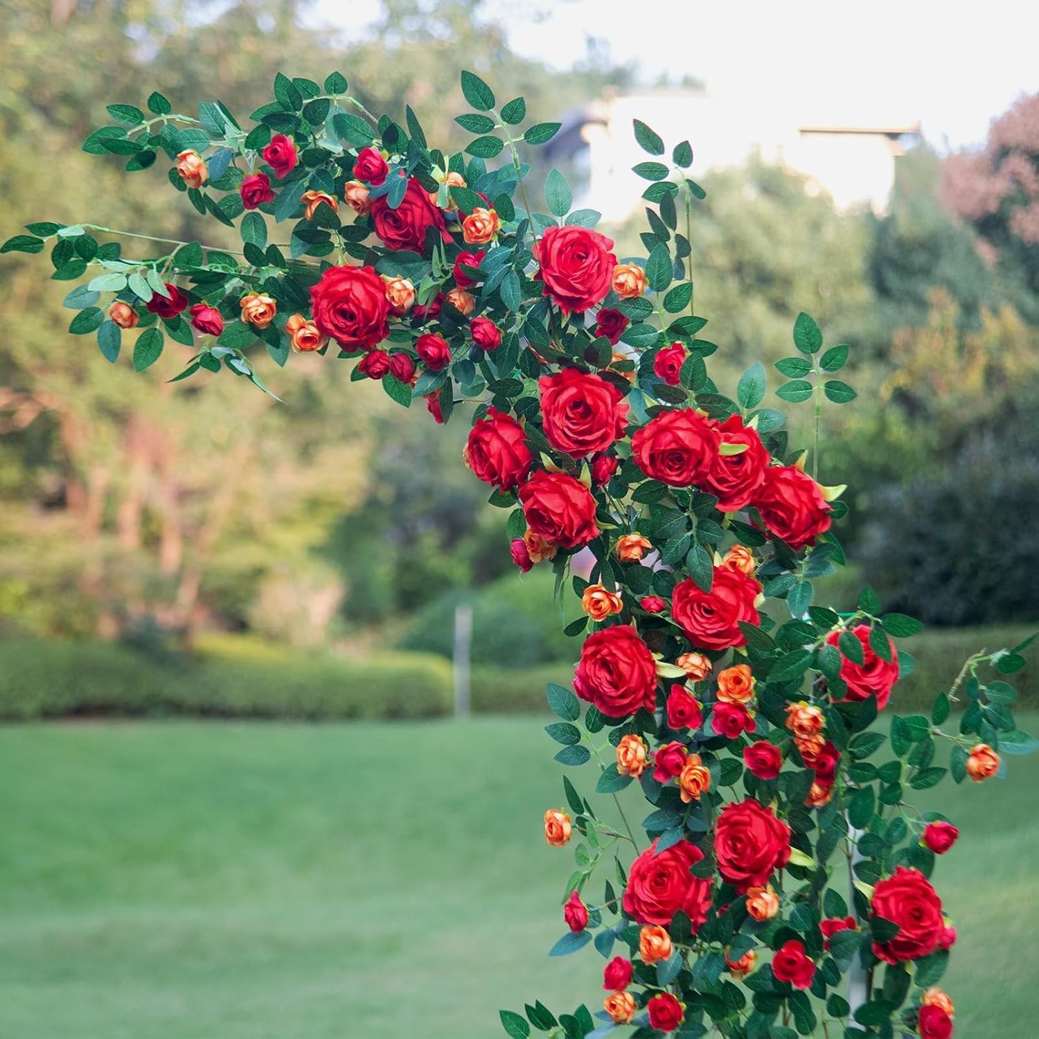 Versatile 2-Piece 12FT Bendable Floral Garland for Indoor & Outdoor Use