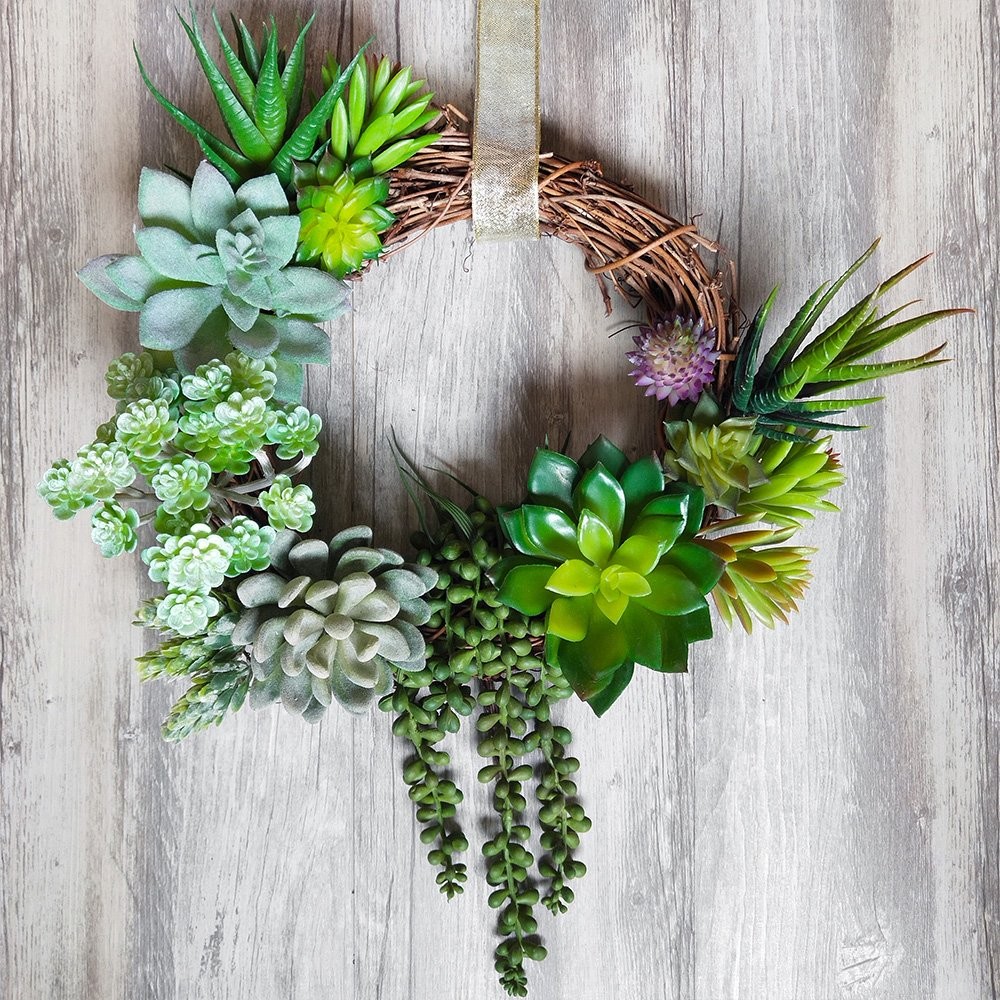 Winlyn 6 Pcs Unpotted Fake Succulents Assorted Faux Succulent in Different Gr…