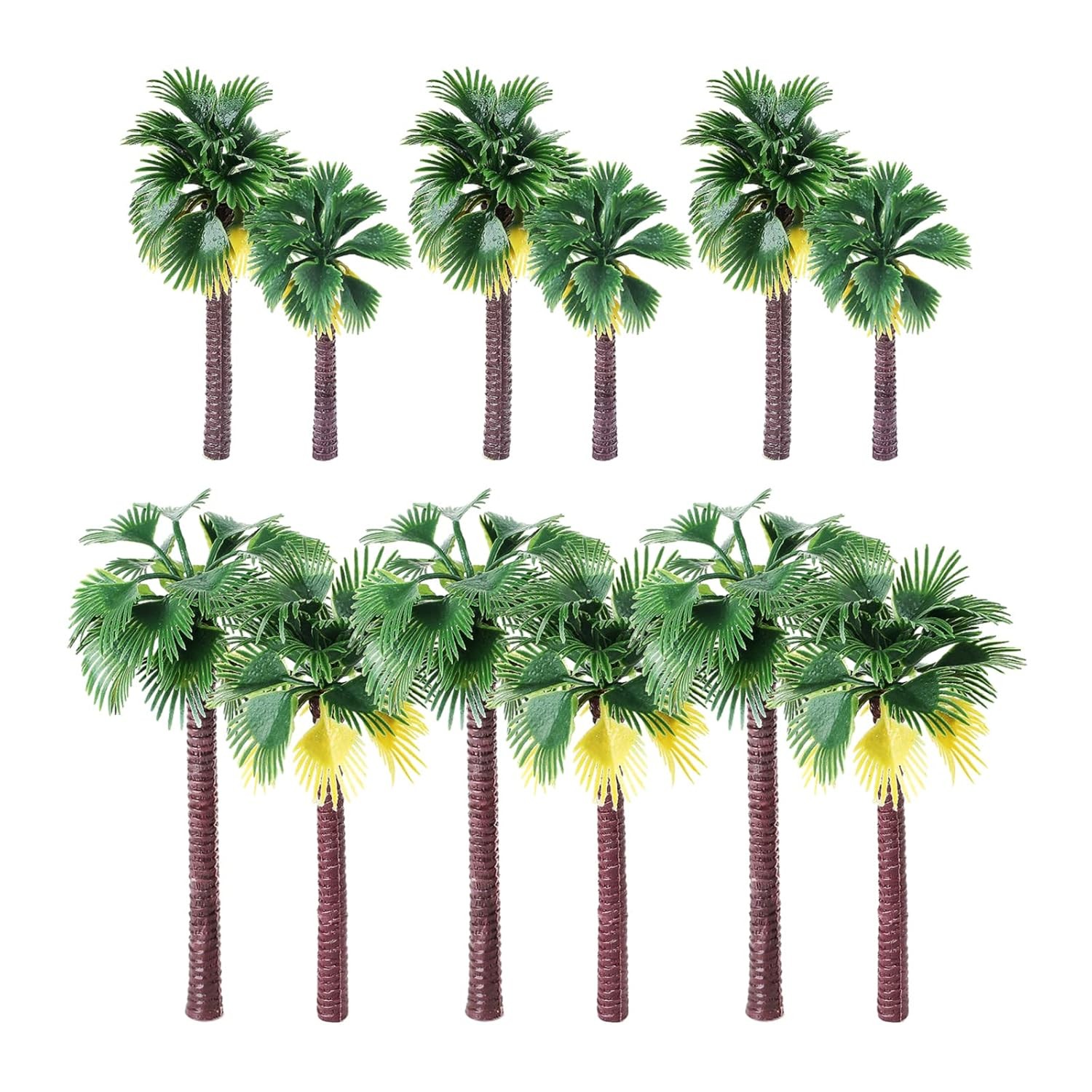 Miniature Plastic Artificial Coconut Palm Tree Model Tropical Decor Artificial