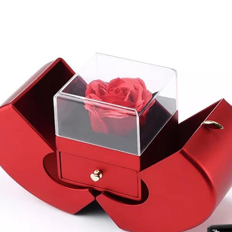 Eternal Flower Necklace Gift with Display Case for Anniversary Birhtday