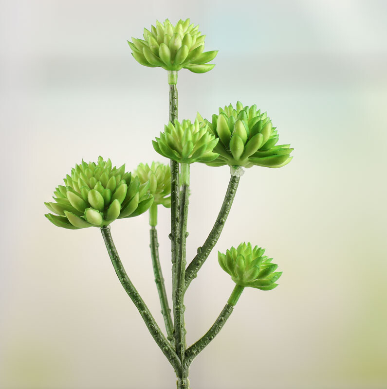 Factory Direct Craft Trio of Artificial Sedum Succulent Picks for Crafting