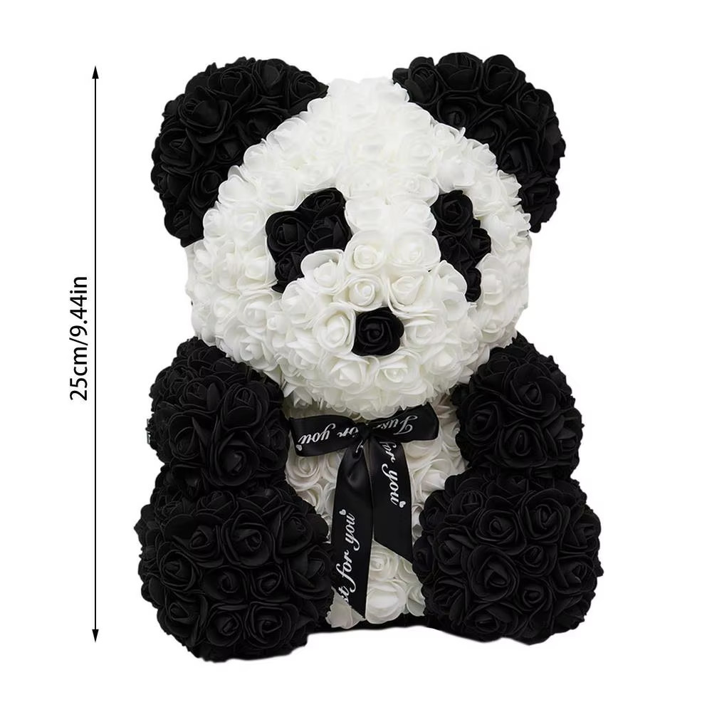 1Pc 25Cm Artificial Foam Flowers Panda Bear Rose Bear Romantic Creative Gifts F