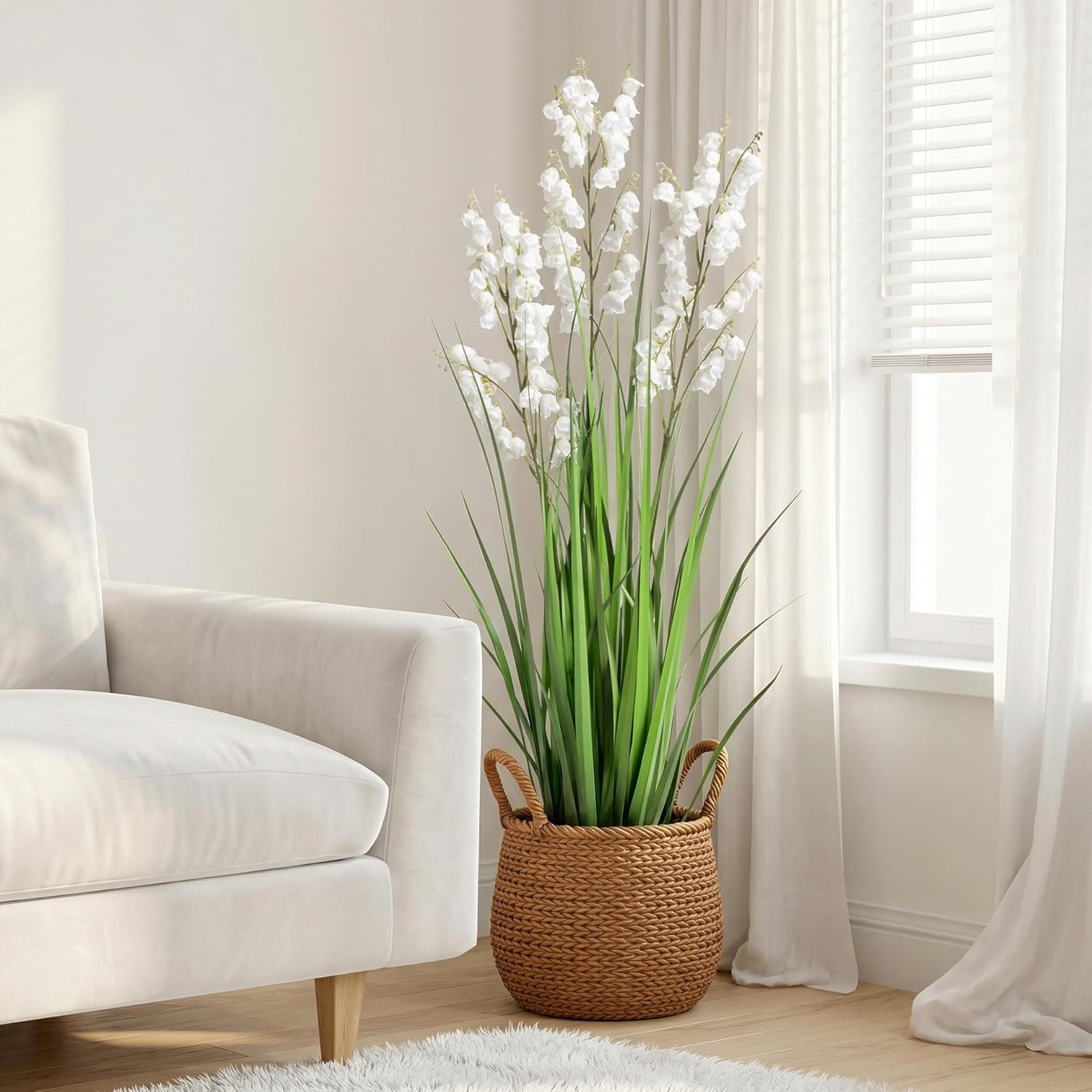Artificial Pampas Grass – 36″ Tall Fake Plants for Indoor & Outdoor Decor (2PCS)