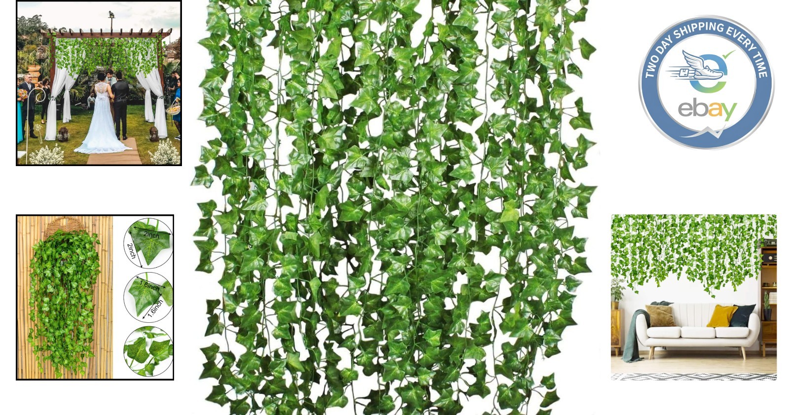 Stunning 12-Strand Ivy Vine Garland – 84 Feet of Lush Greenery for Home & Events