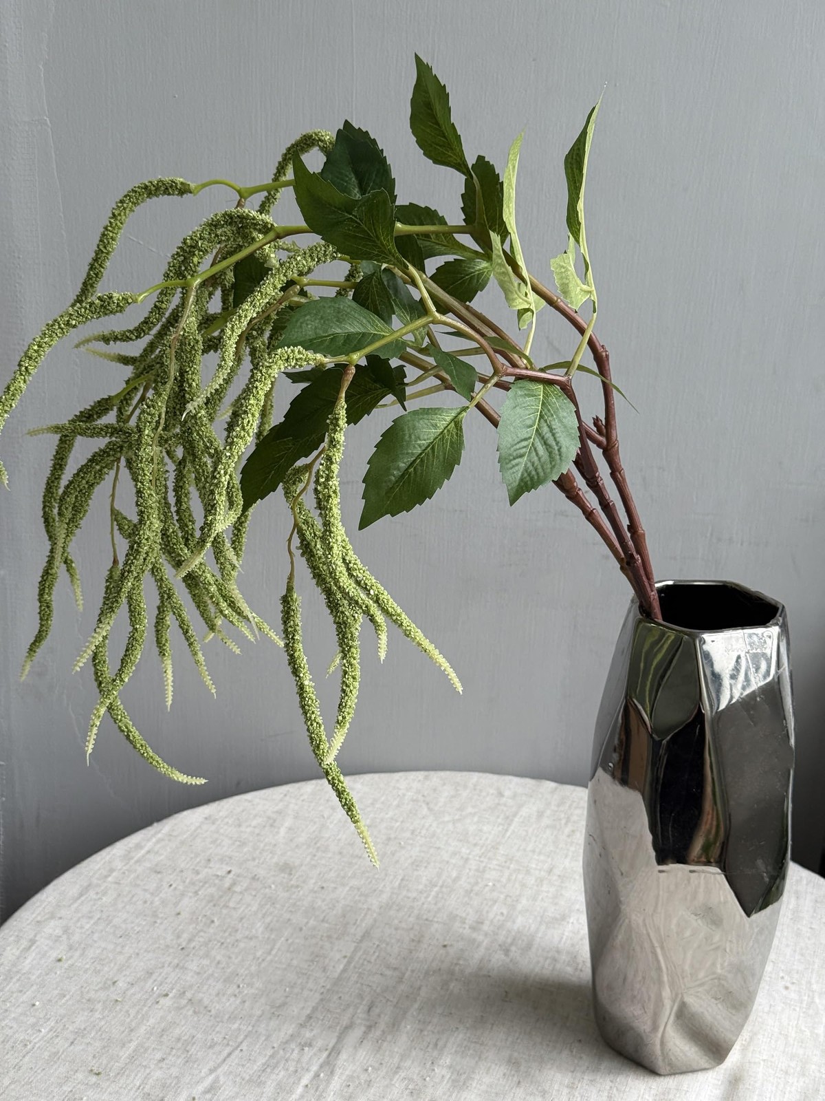 3 PCS Artificial Amaranthus Flower Fake Hanging Green Home Decor 37 Inch Prop