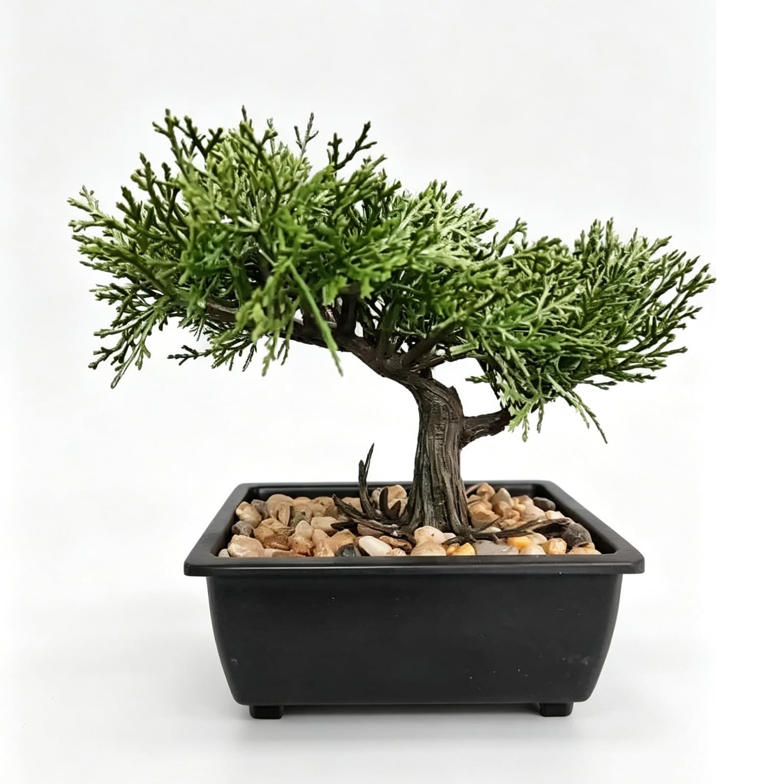Artificial Bonsai Tree Juniper Faux Plants Indoor Small Fake Plants Decor wit…
