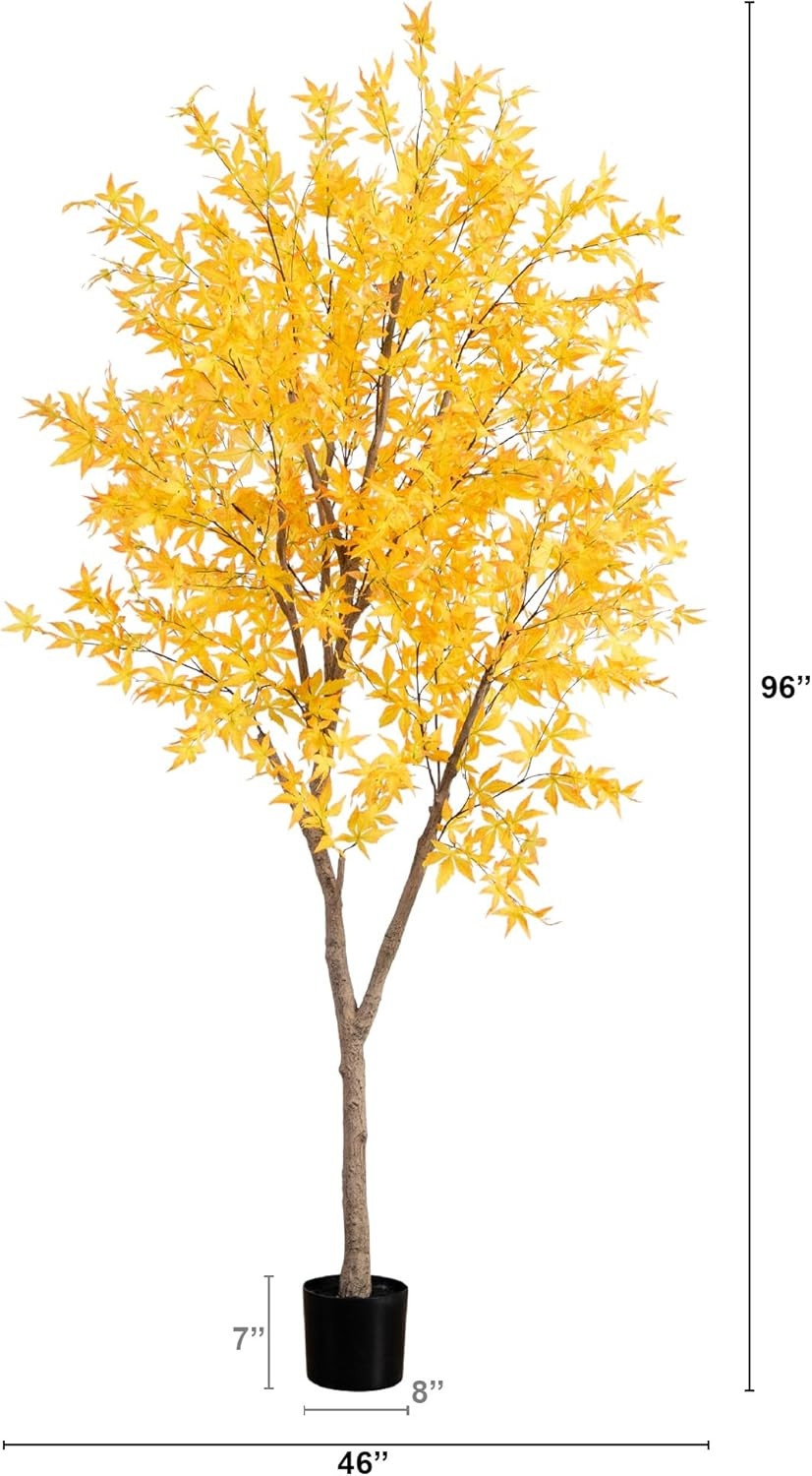8Ft. Autumn Maple Artificial Tree – Perfect for Fall Decor