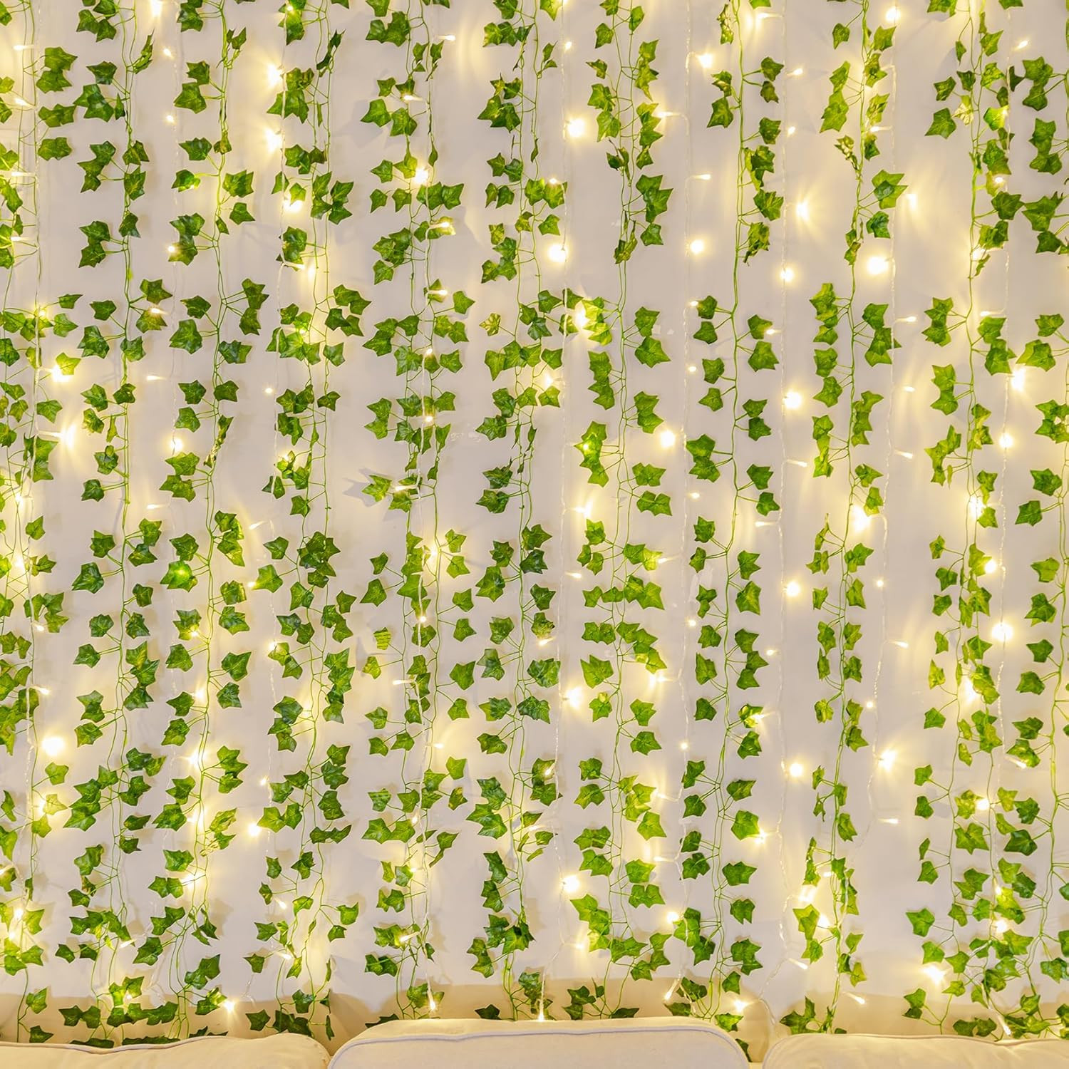 84Ft 12 Pack Artificial Ivy Garland Fake Plants, Vine Hanging Garland with CE…