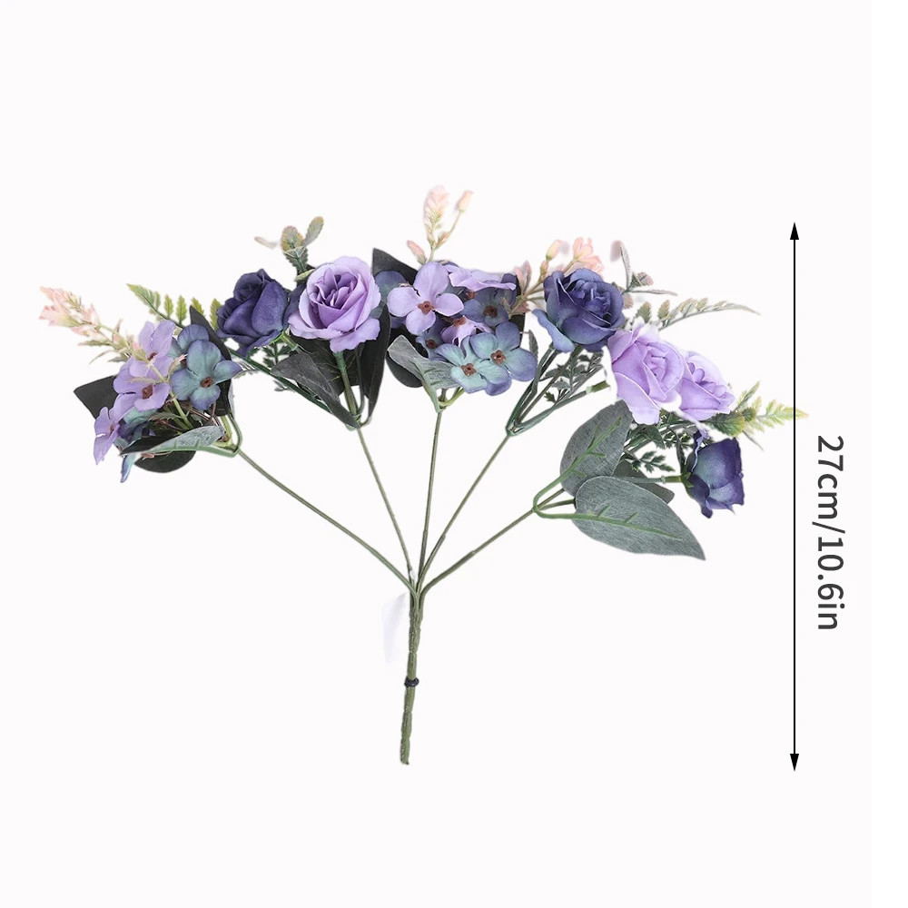 Home Decor Roses Autumn Artificial Flowers Silk Peony Hydrangea Big Bride