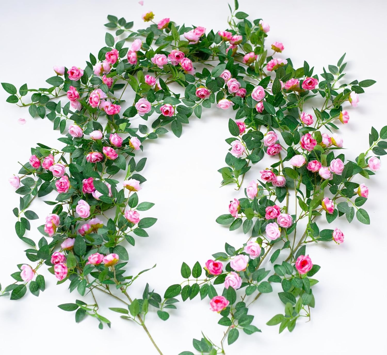 2PCS x 6FT Bendable Rose Vine Hanging Flower Garland Wildflower Floral Garlan…