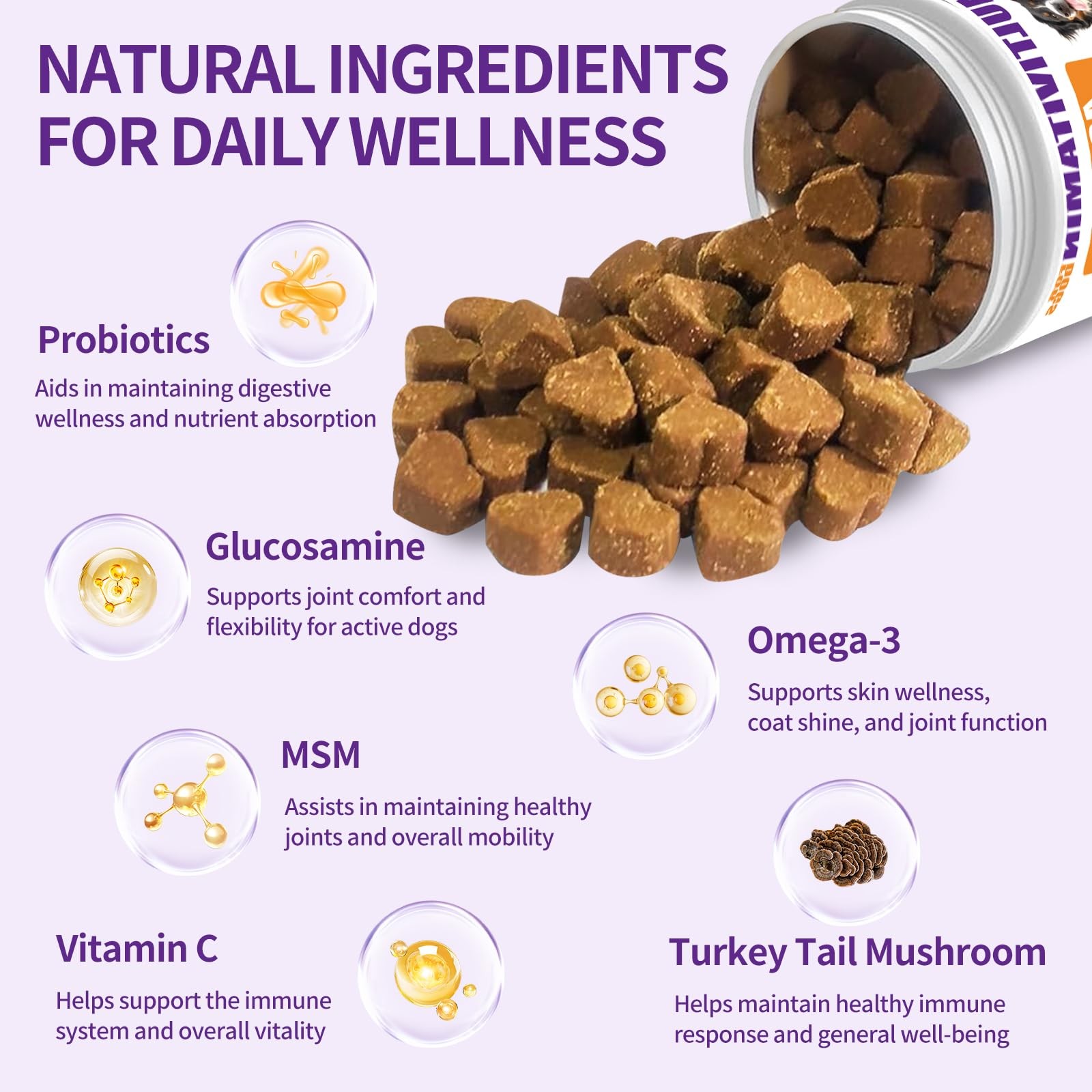 40 in 1 Dog Vitamins and Supplements 200Ct Multivitamin Chewable,…