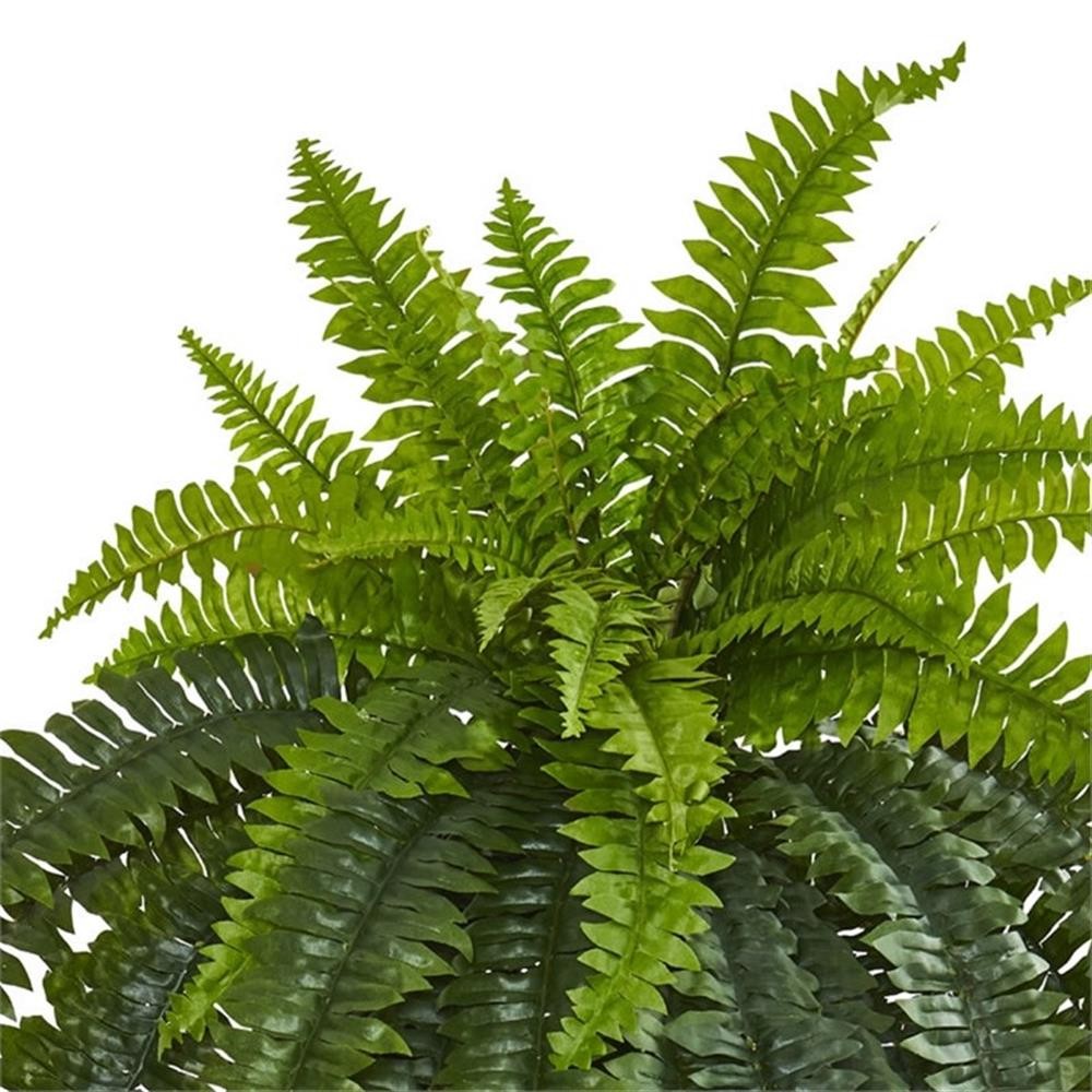 Pemberly Row 46″ Boston Fern Artificial Plant with Rich Fronds in Green