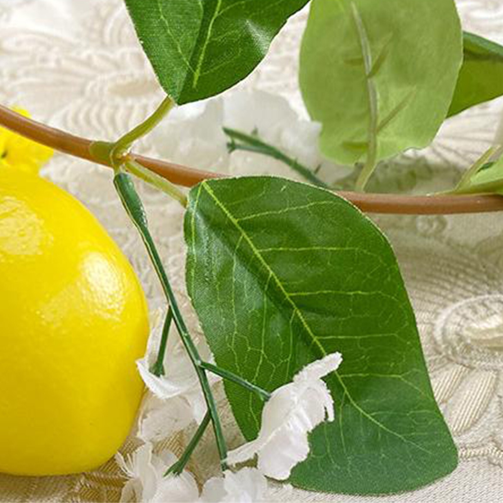 Artificial Lemon Garland Wreath for Front Door Wall Table Party Wedding Decor