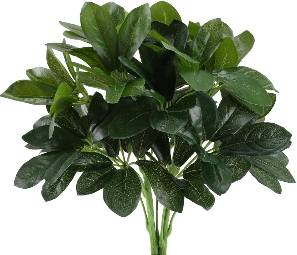 Faux Greenery Stems Real Touch Artificial Magnolia Leaves Fake Silk Greenery …