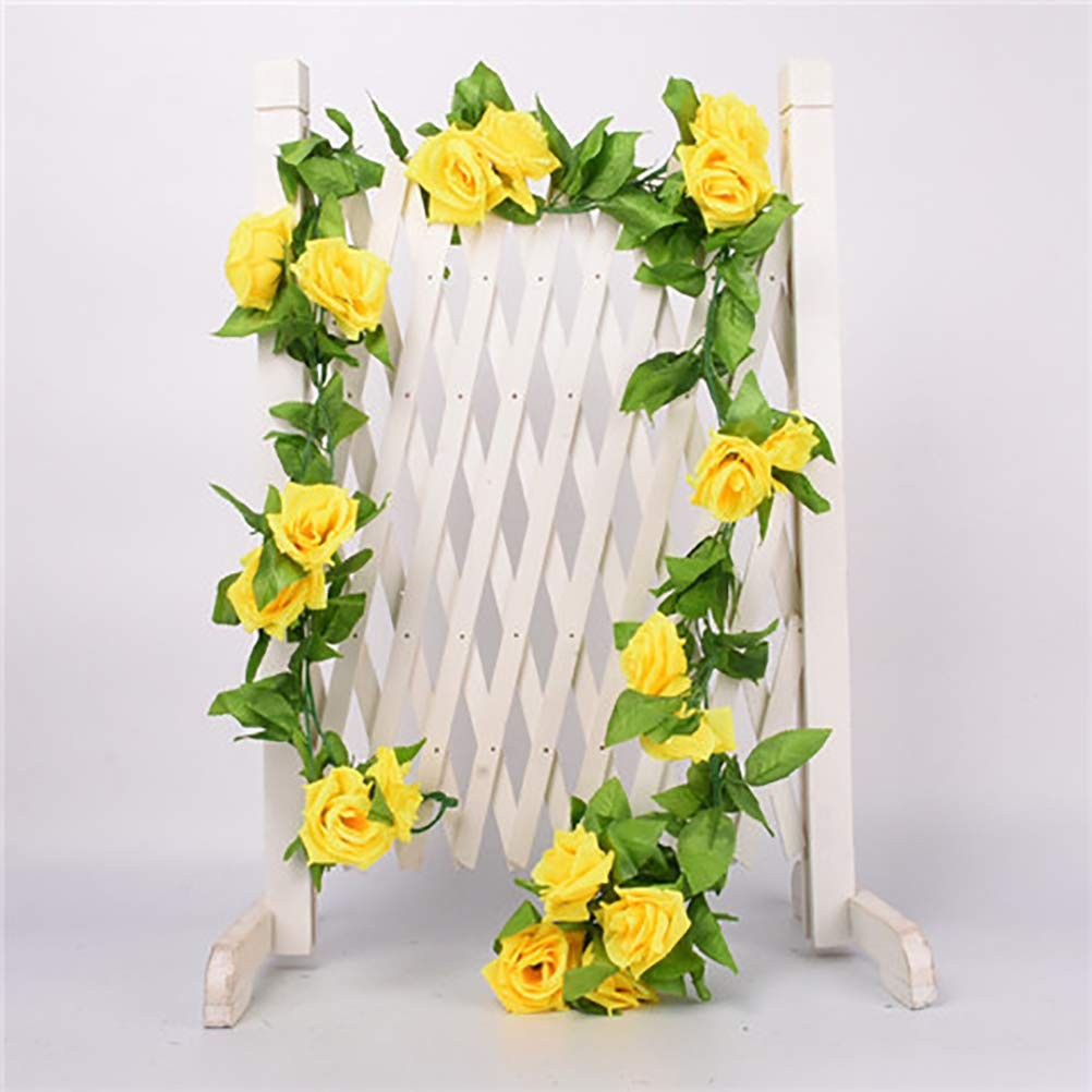 2 Pack 4.2 Feet/Piece Artificial Flower Vine Rattan Hanging Silk Rose Garland…