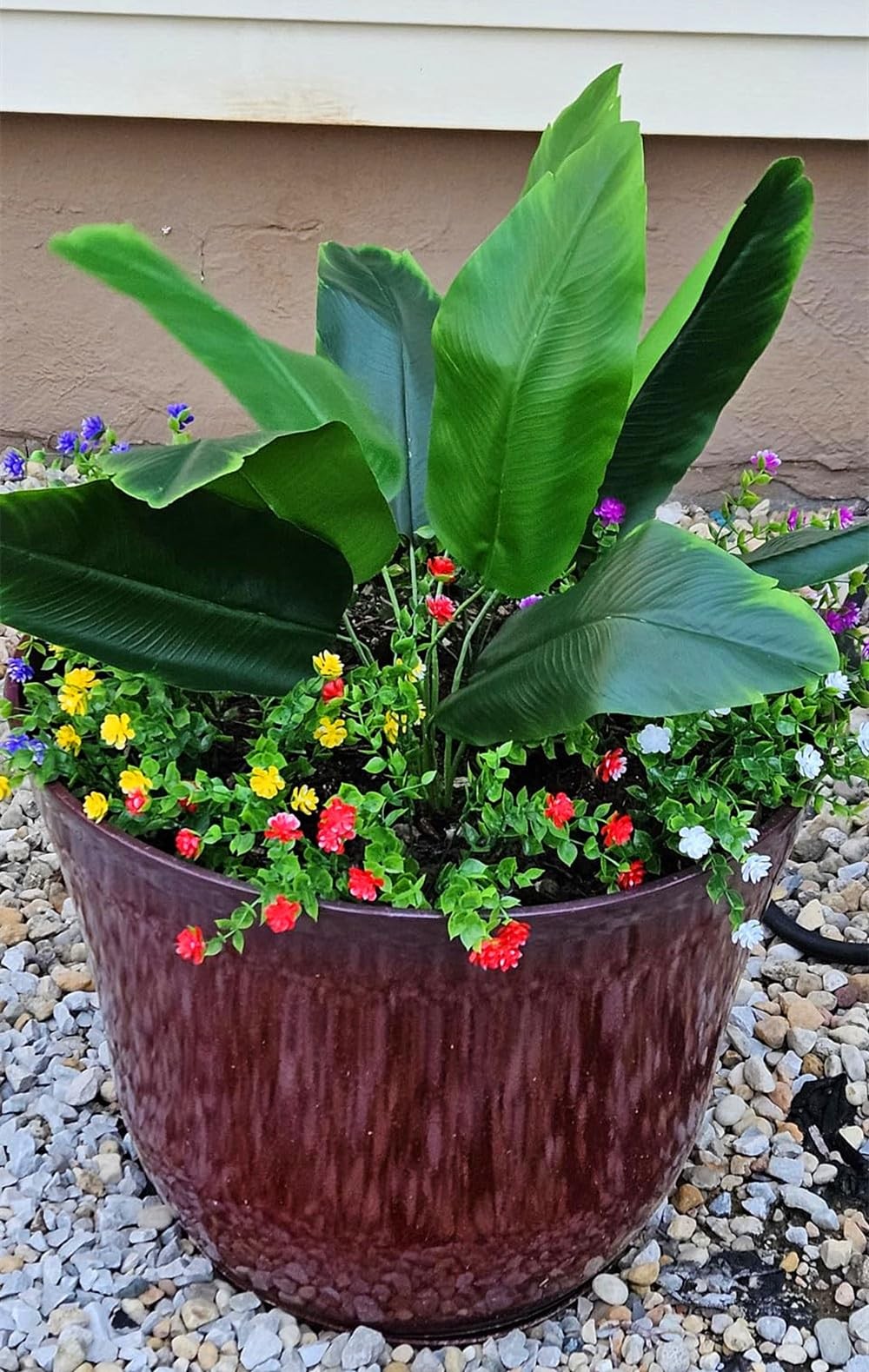 Fake Bird of Paradise Plant Artificial Banana Tree 30 Inch 2 Pack, Tropical M…